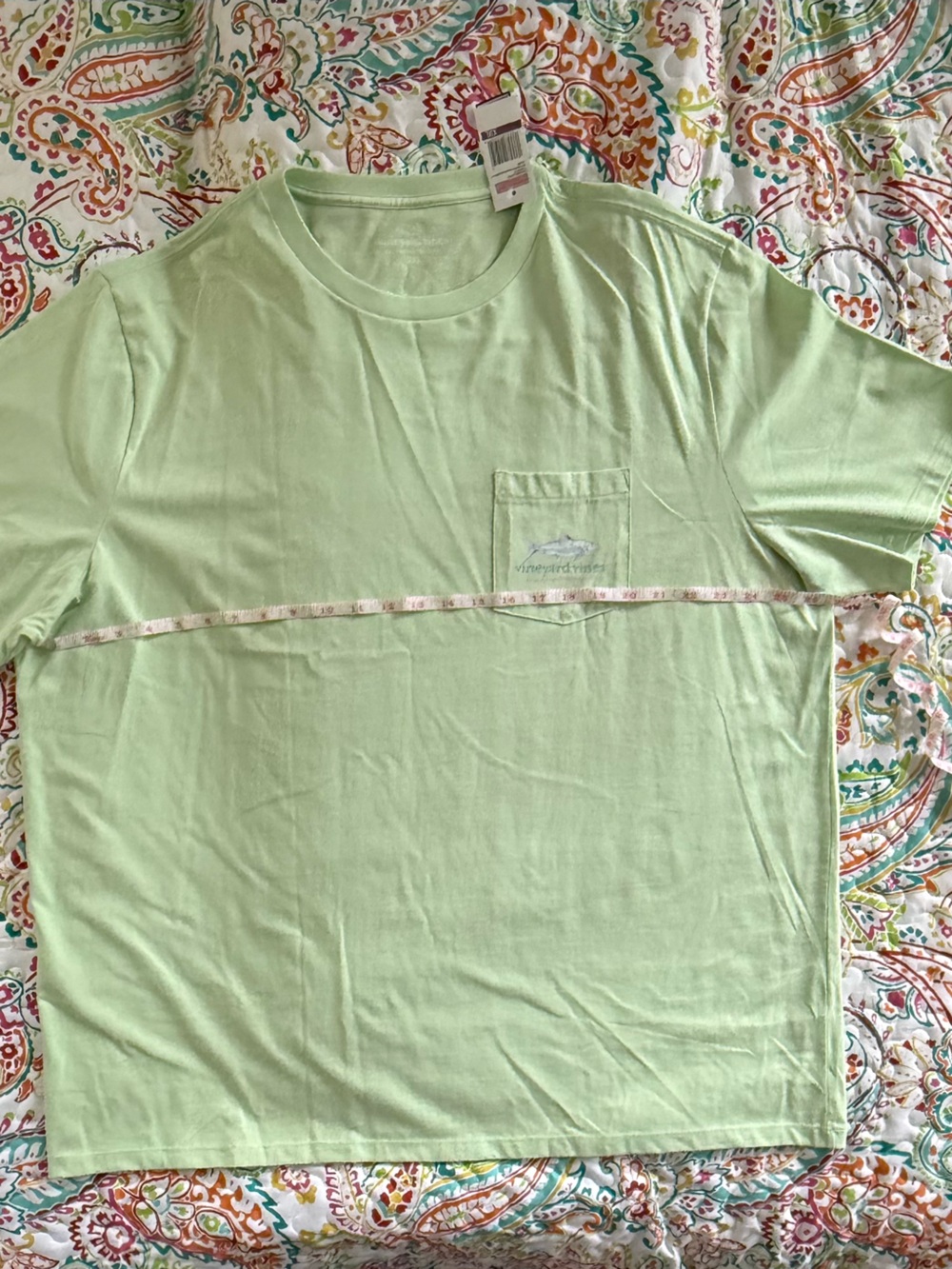 Vineyard Vines Pastel Green Short Sleeve Pocket Tee